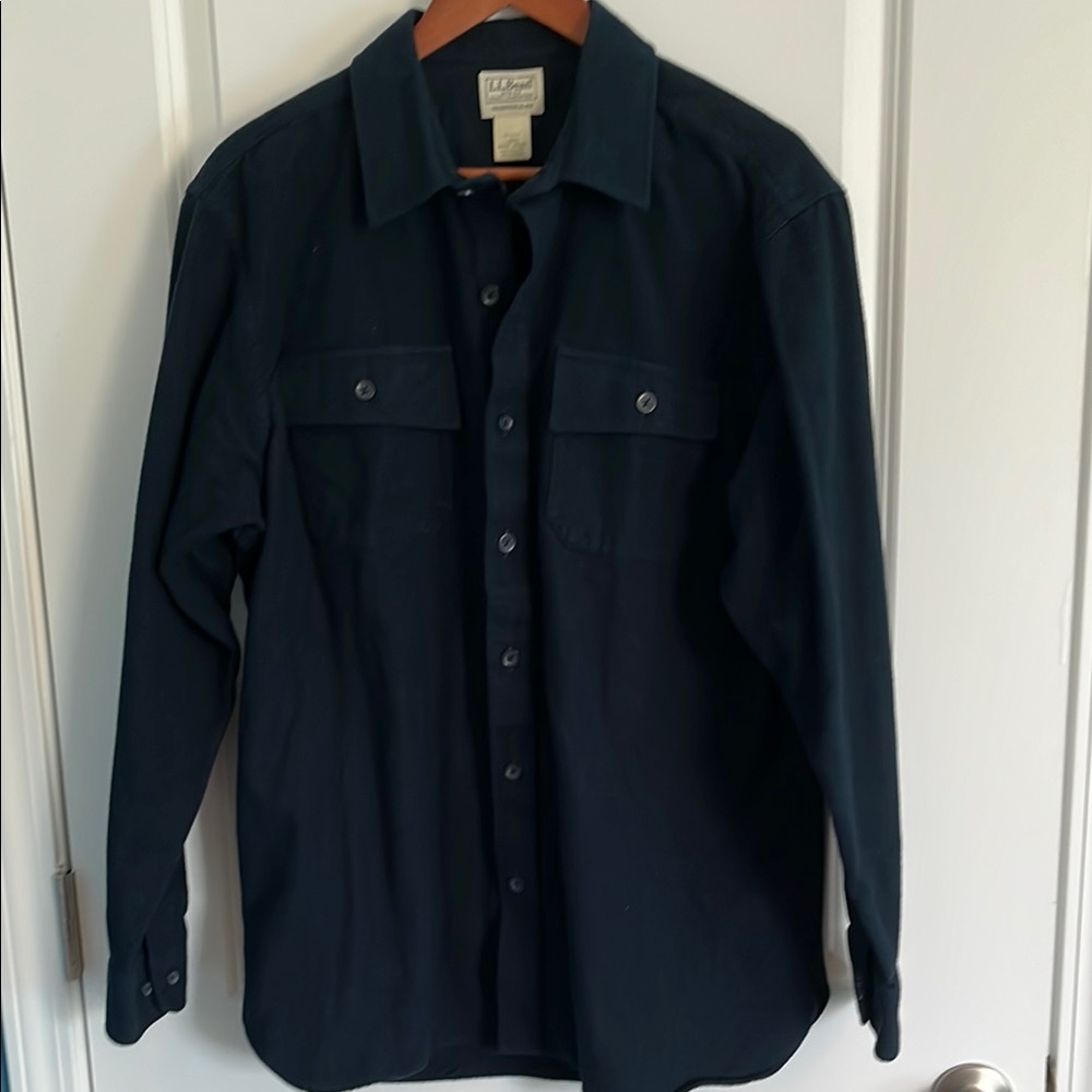 LL Bean chamois flannel shirt men’s navy
